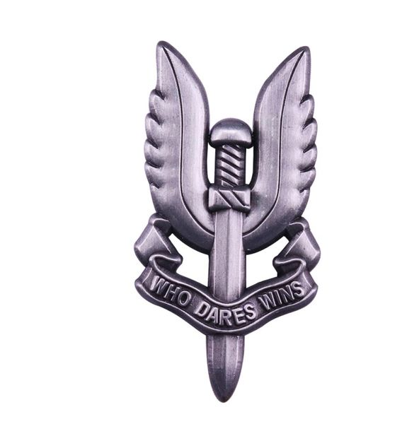 who dares wins retro silver pin sas military badge british army special air service forces brooch patriotic collection6294794, Gray
who dares wins retro silver pin sas military badge british army special air service forces brooch patriotic collection6294794, Gray
