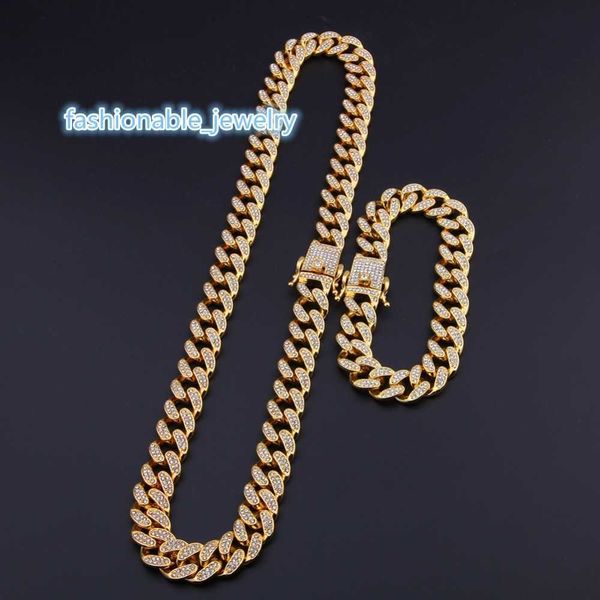 13mm miami cuban link chain gold silver necklace bracelet set iced out crystal rhinestone bling hip hop for men
13mm miami cuban link chain gold silver necklace bracelet set iced out crystal rhinestone bling hip hop for men