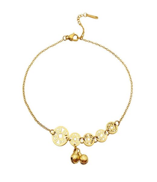 classic coin bell pendant titanium steel gold anklet for women fashion korean butterfly ankle jewelry girls swimsuit party gi5334107, Red;blue
classic coin bell pendant titanium steel gold anklet for women fashion korean butterfly ankle jewelry girls swimsuit party gi5334107, Red;blue