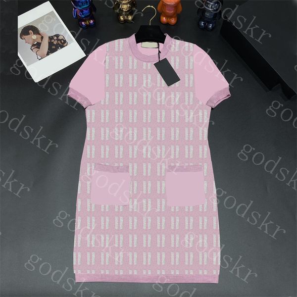 womens knitted dresses designer rhinestone dress jacquard letter skirt pink short sleeved skirts clothing, Black;gray
womens knitted dresses designer rhinestone dress jacquard letter skirt pink short sleeved skirts clothing, Black;gray