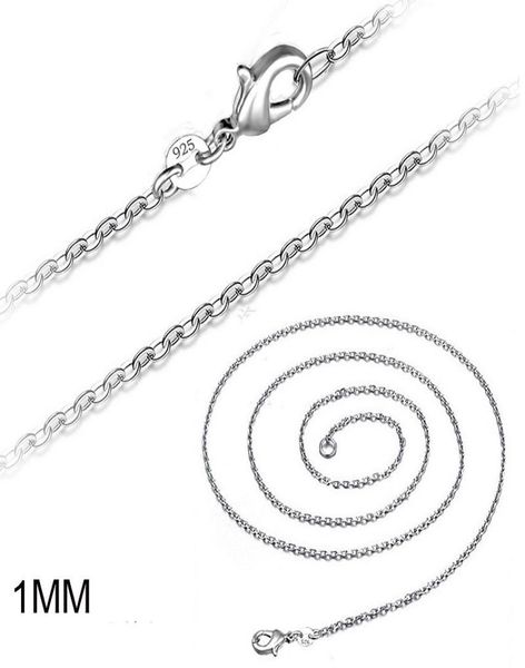 925 sterling silver o necklace chain 1mm 1624inches diy jewelry for pendants necklace christmas gift women men gift new8979876 
925 sterling silver o necklace chain 1mm 1624inches diy jewelry for pendants necklace christmas gift women men gift new8979876