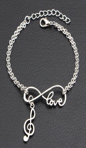 love infinity music note pendant charm bracelets bangles boho fashion handmade silver double link chain bracelets women men jewe8663255, Golden;silver
love infinity music note pendant charm bracelets bangles boho fashion handmade silver double link chain bracelets women men jewe8663255, Golden;silver