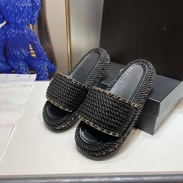 sandals designer women ladies platform slippers raffia straw sandal made leather slide summer luxury flat slides ladies beach sandal party w, Black
sandals designer women ladies platform slippers raffia straw sandal made leather slide summer luxury flat slides ladies beach sandal party w, Black