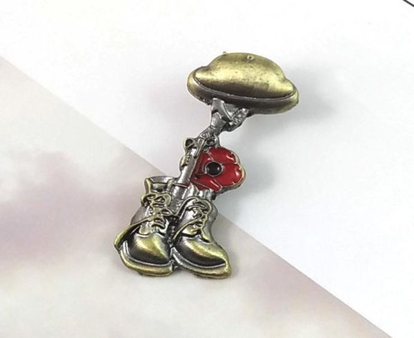 helmet rifle boots and red poppy flower lapel pins badges bronze vintage remembrance day armistice day brooch stay away from war j2064222, Gray
helmet rifle boots and red poppy flower lapel pins badges bronze vintage remembrance day armistice day brooch stay away from war j2064222, Gray