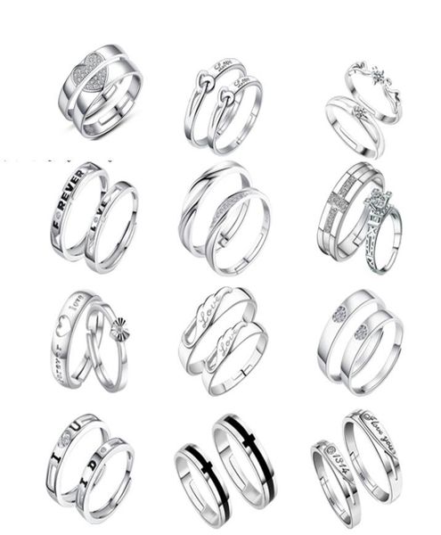 16 styles 925 sterling silver couple rings with rhinestone opening adjustable romance lovers rings for women and men fashion jewel1951313
16 styles 925 sterling silver couple rings with rhinestone opening adjustable romance lovers rings for women and men fashion jewel1951313