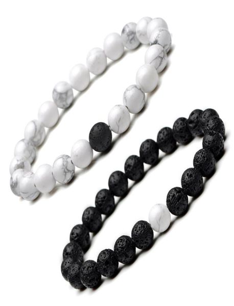 2pcs natural stone beaded strands bracelet set black lava white turquoise rock chakra bracelets couple distance bracelets for wome4457690
2pcs natural stone beaded strands bracelet set black lava white turquoise rock chakra bracelets couple distance bracelets for wome4457690