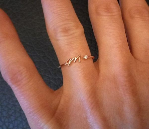 az initial gold rings for women open adjustable stainless steel wedding ring trend gold color couple jewelry accessories gift1458679, Silver
az initial gold rings for women open adjustable stainless steel wedding ring trend gold color couple jewelry accessories gift1458679, Silver