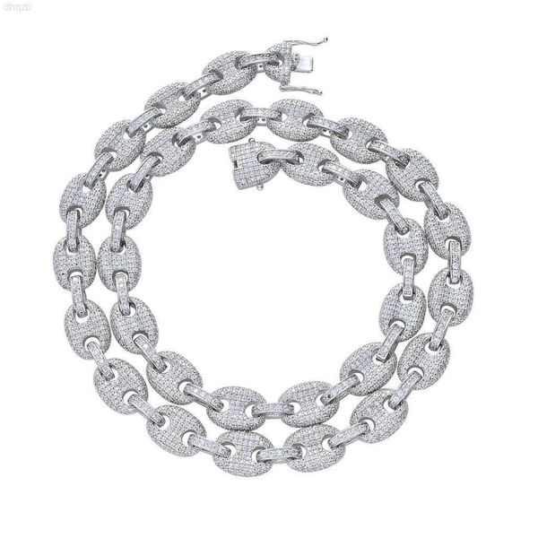 12mm real gold plating pig nose 925 sterling silver necklace vvs d color moissanite iced out fashion chain
12mm real gold plating pig nose 925 sterling silver necklace vvs d color moissanite iced out fashion chain