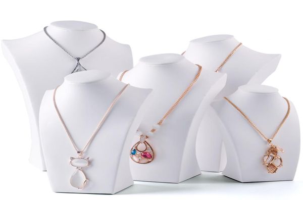 white faux leather necklace bust tall jewelry chain display stand neck form for boutique shop window shelf exhibition counter 1794467, Black
white faux leather necklace bust tall jewelry chain display stand neck form for boutique shop window shelf exhibition counter 1794467, Black