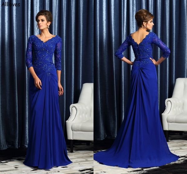 chic chiffon royal blue mermaid mother of the bride dresses long sleeves elegant lace appliques sequins beaded pleated women formal occasion, Black;red
chic chiffon royal blue mermaid mother of the bride dresses long sleeves elegant lace appliques sequins beaded pleated women formal occasion, Black;red