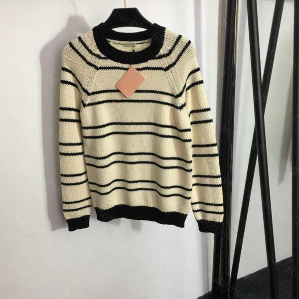 23ss women sweater womens designer clothing autumn and winter new round neck wool knit striped long-sleeved sweater womens clothing a1, White;black
23ss women sweater womens designer clothing autumn and winter new round neck wool knit striped long-sleeved sweater womens clothing a1, White;black