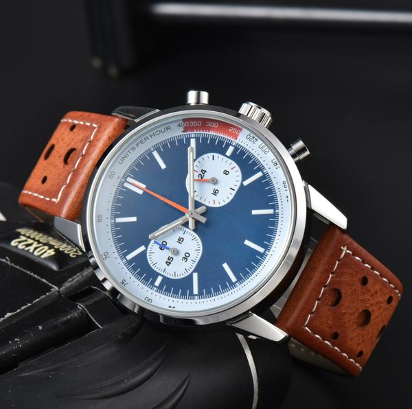 time mens watch quartz movement all dial work chronograph watches luminous lifestyle waterproof design wristwatchmontre de luxe, Slivery;brown
time mens watch quartz movement all dial work chronograph watches luminous lifestyle waterproof design wristwatchmontre de luxe, Slivery;brown