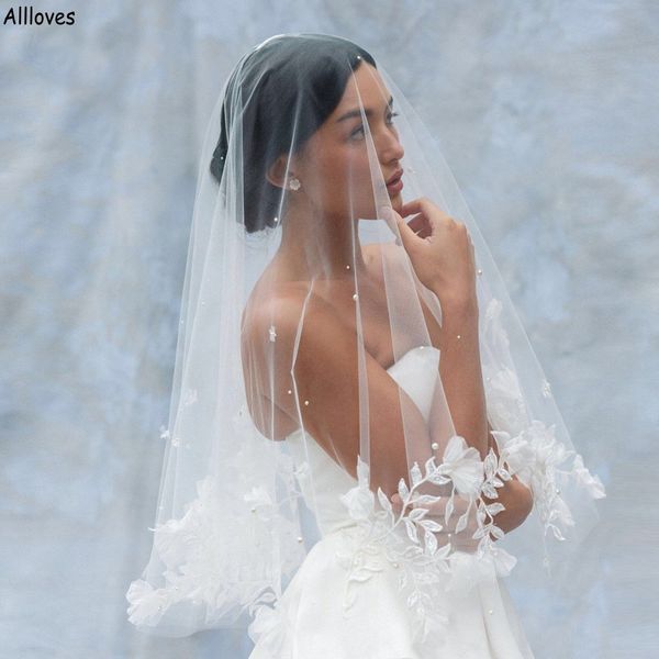 chic pearls floral lace appliqued wedding veils for bride one layer romantic tulle fashion bridal veils white ivory 90cm*160cm long bride ha, Black
chic pearls floral lace appliqued wedding veils for bride one layer romantic tulle fashion bridal veils white ivory 90cm*160cm long bride ha, Black