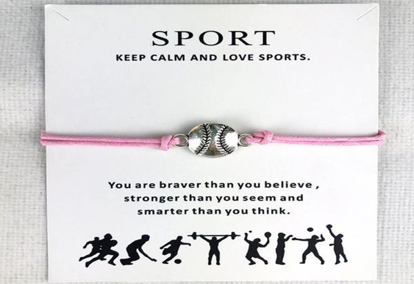 10pcslot baseball softball charm wax cords bracelets sports women men boys girls fashion jewelry friendship jewelry gift2882727, Golden;silver
10pcslot baseball softball charm wax cords bracelets sports women men boys girls fashion jewelry friendship jewelry gift2882727, Golden;silver