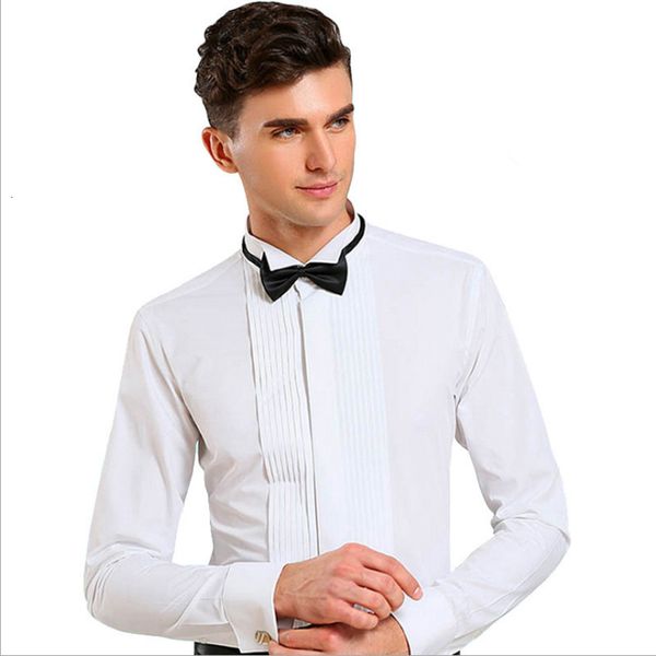 men's dress shirts french cuff tuxedo shirt en long sleeve solid color wing tip collar mformal wedding bridegroom 230707, White;black
men's dress shirts french cuff tuxedo shirt en long sleeve solid color wing tip collar mformal wedding bridegroom 230707, White;black