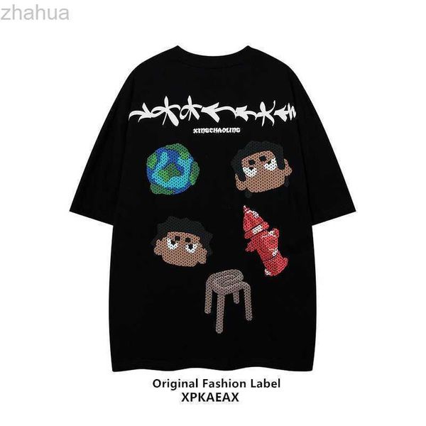 stussys fashion brand 2023 summer china-chic cartoon foam printed t-shirts for men and women oversize fashion men's t-shirt, White;black
stussys fashion brand 2023 summer china-chic cartoon foam printed t-shirts for men and women oversize fashion men's t-shirt, White;black
