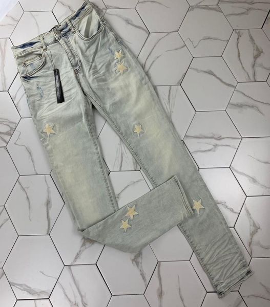 new tide brand knee hole patch jeans slim feet micro stretch personality jeans mens designer fashion brand trousers size 3038 342961, Blue
new tide brand knee hole patch jeans slim feet micro stretch personality jeans mens designer fashion brand trousers size 3038 342961, Blue