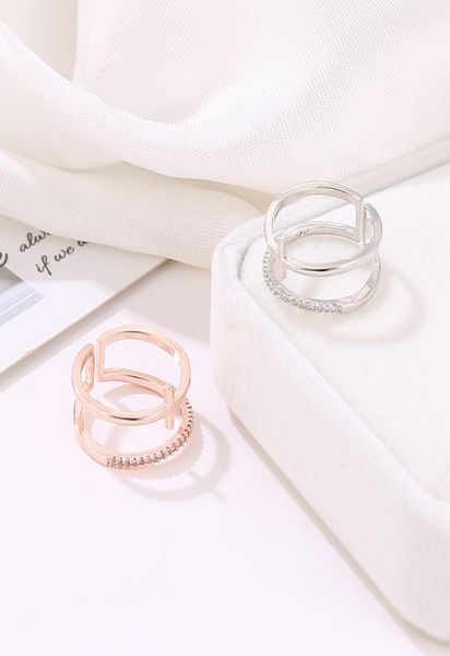 european and american new style rose gold cross gilded inlaid ring simple multilayer open ring3273314, Silver
european and american new style rose gold cross gilded inlaid ring simple multilayer open ring3273314, Silver