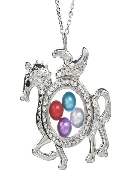 magnetic flying horse unicorn glass living memory locket pendant pearl cage floating charms pendant necklace with steel chain5760730, Silver
magnetic flying horse unicorn glass living memory locket pendant pearl cage floating charms pendant necklace with steel chain5760730, Silver