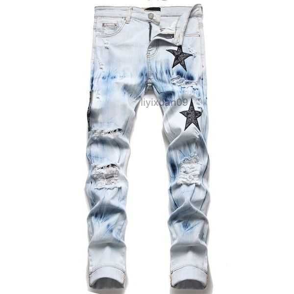ami mens jeans designer pant slim fit elastic embroidery fashion jean style cat whisker whitening men's broken hole same 5 0pby m037, Blue
ami mens jeans designer pant slim fit elastic embroidery fashion jean style cat whisker whitening men's broken hole same 5 0pby m037, Blue