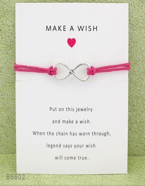 new infinity wish wrap bracelets with gift card make a wish charm wax rope wristband for women men fashion jewelry gift6193907, Golden;silver
new infinity wish wrap bracelets with gift card make a wish charm wax rope wristband for women men fashion jewelry gift6193907, Golden;silver