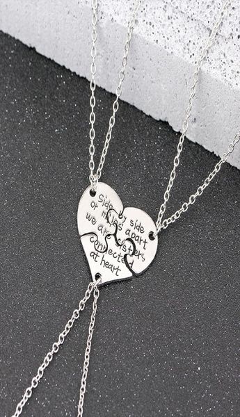 3 piece broken heart friends necklaces carved side by side or miles apart we are sisters connected at heart necklace5961140, Silver
3 piece broken heart friends necklaces carved side by side or miles apart we are sisters connected at heart necklace5961140, Silver