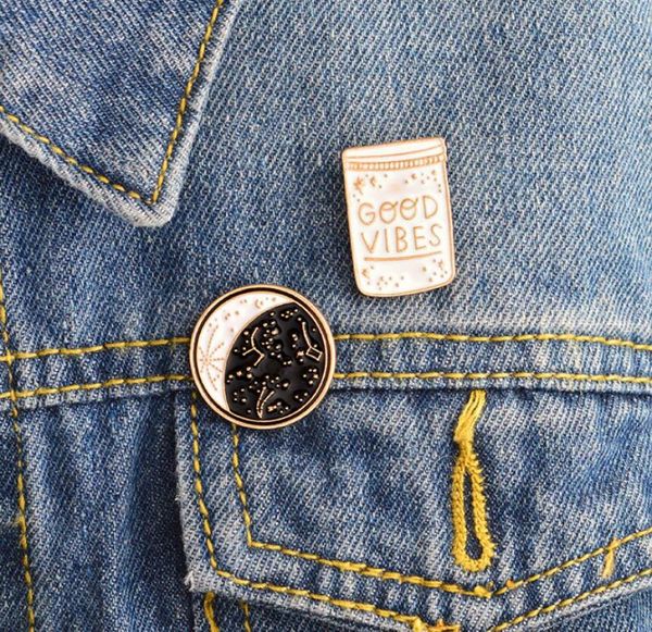 good vibes enamel pin constellation day and night moon brooch pins button denim jacket coat collar pin badge jewelry gift8089579, Gray
good vibes enamel pin constellation day and night moon brooch pins button denim jacket coat collar pin badge jewelry gift8089579, Gray