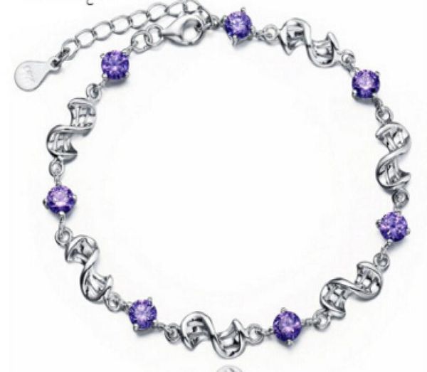 925 sterling silver amethyst rhodium bracelet for women selling korean silver jewelry whole3392182, Golden;silver
925 sterling silver amethyst rhodium bracelet for women selling korean silver jewelry whole3392182, Golden;silver