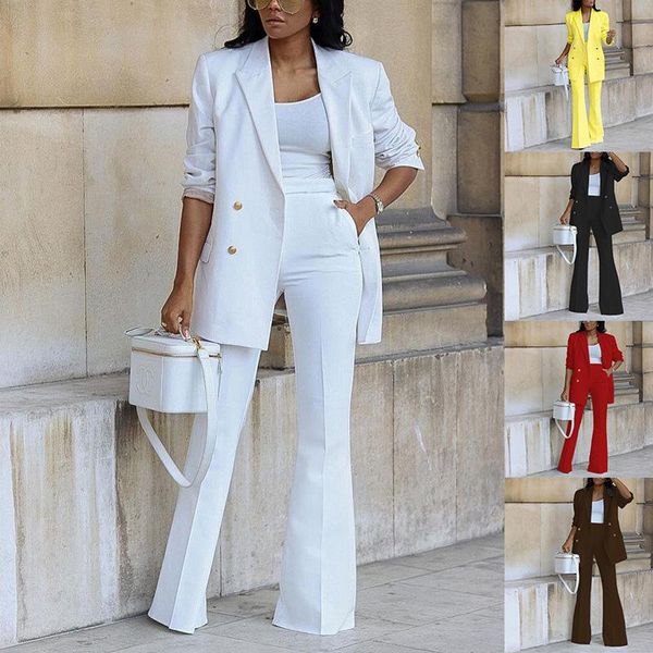 dress women's casual fashion 2 piece set blazer +flare pants ladies business suits female trouser pant suit elegant office wear, White
dress women's casual fashion 2 piece set blazer +flare pants ladies business suits female trouser pant suit elegant office wear, White