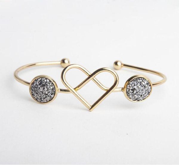 wholenew fashion druzy drusy bracelet gold plated knotted love heart open adjustable bangle bracelets for women lady jewelry6799839, Black
wholenew fashion druzy drusy bracelet gold plated knotted love heart open adjustable bangle bracelets for women lady jewelry6799839, Black