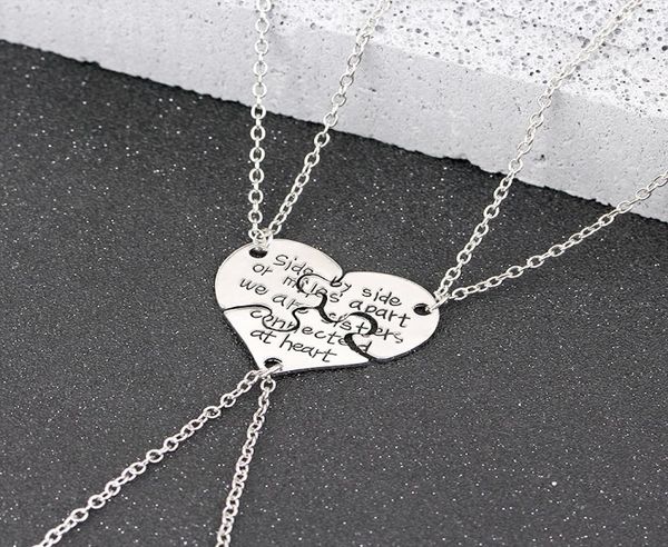 3 piece broken heart friends necklaces carved side by side or miles apart we are sisters connected at heart necklace2695959, Silver
3 piece broken heart friends necklaces carved side by side or miles apart we are sisters connected at heart necklace2695959, Silver