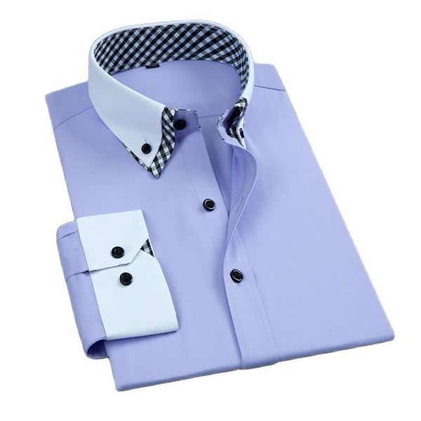 men's dress shirts mens double layer shirt long sleeve non iron fashion business formal regular fit office camisa social solid button 2, White;black
men's dress shirts mens double layer shirt long sleeve non iron fashion business formal regular fit office camisa social solid button 2, White;black