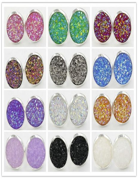 12mm womens resin druzy crystals gem 925 silver plated color stud bling earrings jewelry gift1031398, Golden;silver
12mm womens resin druzy crystals gem 925 silver plated color stud bling earrings jewelry gift1031398, Golden;silver