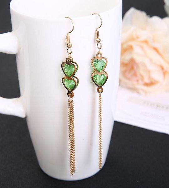 2018 new elegant crystal love heart rhinestone tassel earrings for women fashion jewelry blue long pendientes8821535, Golden
2018 new elegant crystal love heart rhinestone tassel earrings for women fashion jewelry blue long pendientes8821535, Golden