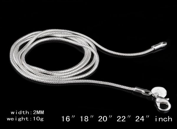 2 mm 925 sterling silver snake chain necklace 16 18 20 22 24 inch chains fashion jewelry5429655
2 mm 925 sterling silver snake chain necklace 16 18 20 22 24 inch chains fashion jewelry5429655