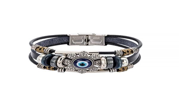 punk lucky eye turkish evil eye charm bracelets for men women handmade jewelry multilayer black leather bangle female gift6958997, Golden;silver
punk lucky eye turkish evil eye charm bracelets for men women handmade jewelry multilayer black leather bangle female gift6958997, Golden;silver