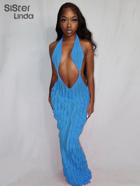basic casual dresses sisterlinda backless maxi dres sleeveless deep vneck halter long female party clubwear vestidos mujer 2023 230707, Black;gray
basic casual dresses sisterlinda backless maxi dres sleeveless deep vneck halter long female party clubwear vestidos mujer 2023 230707, Black;gray