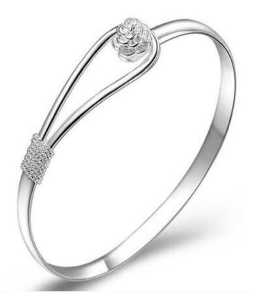 charm bangle bracelets 925 sterling silver rose flower cuff fashion bangle for women jewelry3408802, Black
charm bangle bracelets 925 sterling silver rose flower cuff fashion bangle for women jewelry3408802, Black