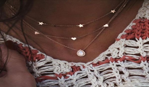 fashion multilayer necklace and ladies star heart teardrop pendant girl gold necklace long necklaces 2020 boho shiny charm jewelry2580838, Silver
fashion multilayer necklace and ladies star heart teardrop pendant girl gold necklace long necklaces 2020 boho shiny charm jewelry2580838, Silver