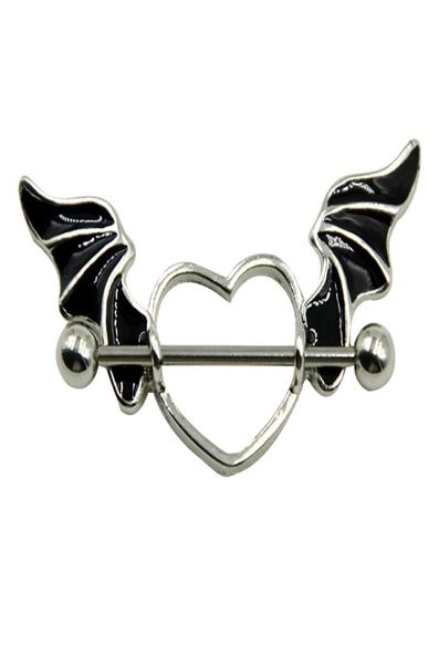 1 pcs stainless steel bat wing nipple shield ring angel heart piercing barbell jewelry8410406, Silver
1 pcs stainless steel bat wing nipple shield ring angel heart piercing barbell jewelry8410406, Silver