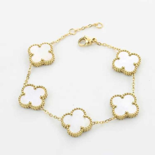 double sided fritillary lucky four leaf clover steel bracelet tiktok same style 18k gold colorfast lady simple, Golden;silver
double sided fritillary lucky four leaf clover steel bracelet tiktok same style 18k gold colorfast lady simple, Golden;silver