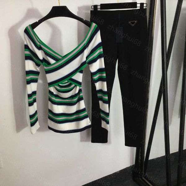 23ss womens designer clothing women tracksuit yoga suit crossed striped long sleeve knitted letter stretch slimming leggings pants set women, Gray
23ss womens designer clothing women tracksuit yoga suit crossed striped long sleeve knitted letter stretch slimming leggings pants set women, Gray