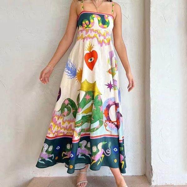 australian designer dress new women designer clothing new linen graffiti print strap holiday style long dress for women, Black;gray
australian designer dress new women designer clothing new linen graffiti print strap holiday style long dress for women, Black;gray