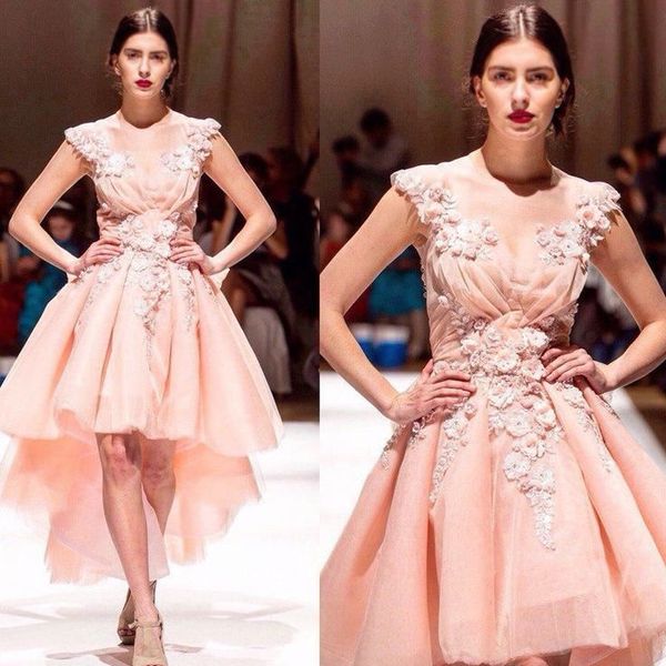 3d floral appliques short prom dresess high low a line light pink tulle formal party gowns sheer neck homecoming dress flowers lace special, Black
3d floral appliques short prom dresess high low a line light pink tulle formal party gowns sheer neck homecoming dress flowers lace special, Black