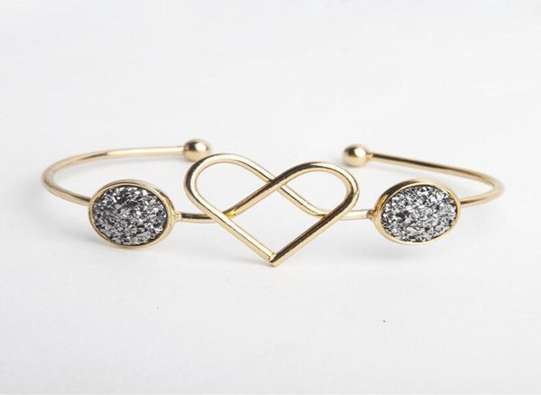 wholenew fashion druzy drusy bracelet gold plated knotted love heart open adjustable bangle bracelets for women lady jewelry5540765, Black
wholenew fashion druzy drusy bracelet gold plated knotted love heart open adjustable bangle bracelets for women lady jewelry5540765, Black