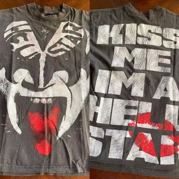 men's t-shirts hellstar tshirts kiss me im a hellstar t-shirt high street devil pattern hip hop women's men's tee, White;black
men's t-shirts hellstar tshirts kiss me im a hellstar t-shirt high street devil pattern hip hop women's men's tee, White;black