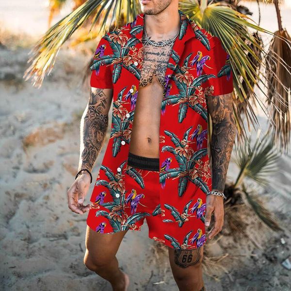 mens tracksuits summer men hawaiian sets printing short sleeve button shirt beach shorts two set streetwear casual holiday 2 piece suit 2307, Gray
mens tracksuits summer men hawaiian sets printing short sleeve button shirt beach shorts two set streetwear casual holiday 2 piece suit 2307, Gray