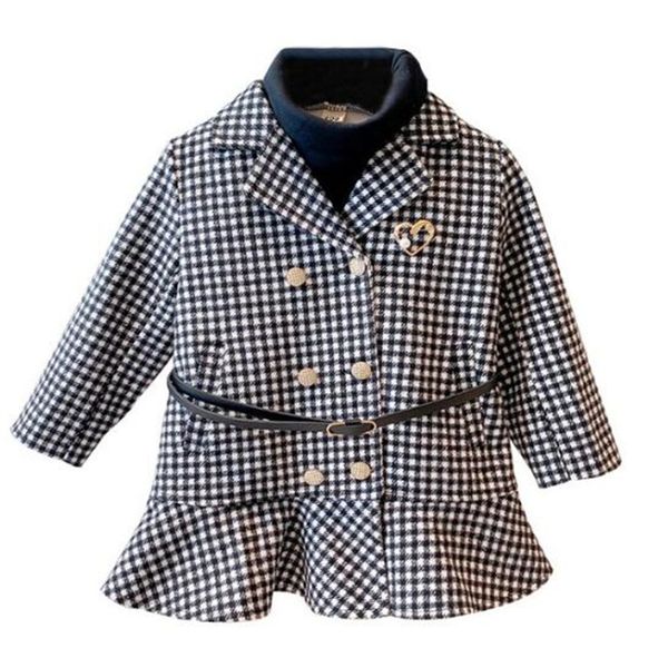 autumn kids woolen coat baby girls winter warm jacket children lapel cotton outerwear plaid belt girls tench coat toddler child clothes, Blue;gray
autumn kids woolen coat baby girls winter warm jacket children lapel cotton outerwear plaid belt girls tench coat toddler child clothes, Blue;gray