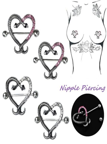 women stainless steel nipple rings crystal heart shape snake nipple barbell piercing ring body piercing jewelry3867080, Silver
women stainless steel nipple rings crystal heart shape snake nipple barbell piercing ring body piercing jewelry3867080, Silver