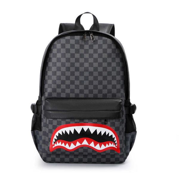 backpack new casual men s tidal cool shark travel student schoolbag fashion checker computer bag portable 230708
backpack new casual men s tidal cool shark travel student schoolbag fashion checker computer bag portable 230708